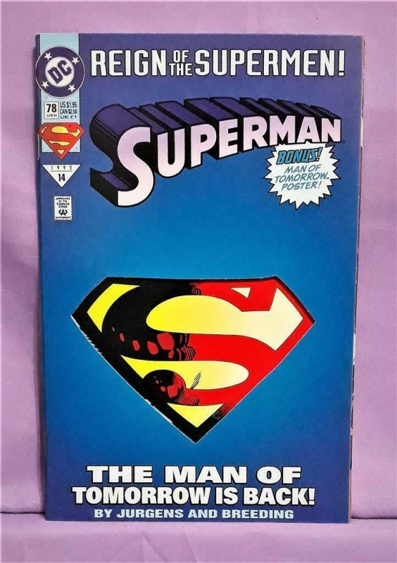 Cyborg Superman SUPERMAN #78 Dan Jurgens Die Cut Cover (DC 1993)