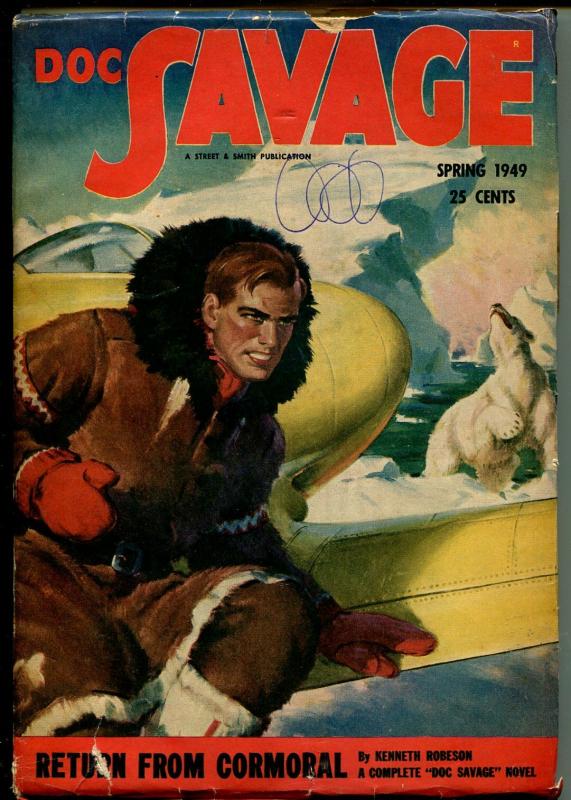 Doc Savage-Spring 1949-Street & Smith-Return From Cormoral-rare issue-VG