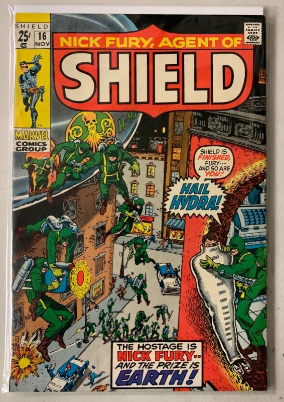 Nick Fury Agent of SHIELD #16 Marvel 1st Series (5.0 VG/FN) 52-page giant (1970)