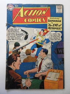 Action Comics #250 (1959) GD Condition moisture stain, cover detached