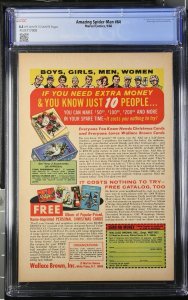 Amazing Spider-man 64 Cgc 8.5 Ow/w Pages Marvel 1968