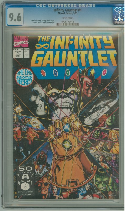 The Infinity Gauntlet #1 (1991) CGC 9.6!