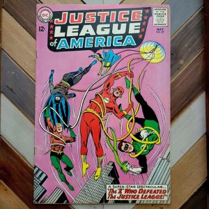 JUSTICE LEAGUE #27 VG+ (DC 1964) feat 2nd App AMAZO + Robin, M.Manhunter, Atom