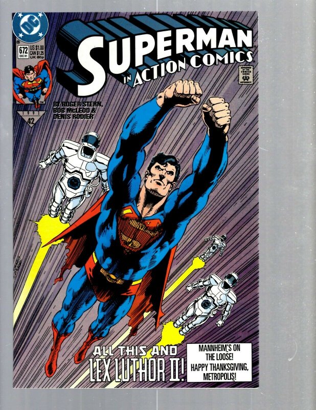 12 Superman Action Comics # 663 664 665 666 667 668 669 670 671 672 673 674 GK50