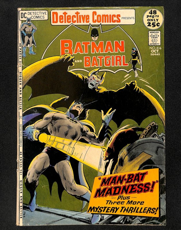 Detective Comics (1937) #416 Man-Bat! Neal Adams Cover!