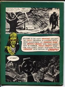 Creepy #5 1965-Frank Frazetta cover-Warren Horror Magazine VG