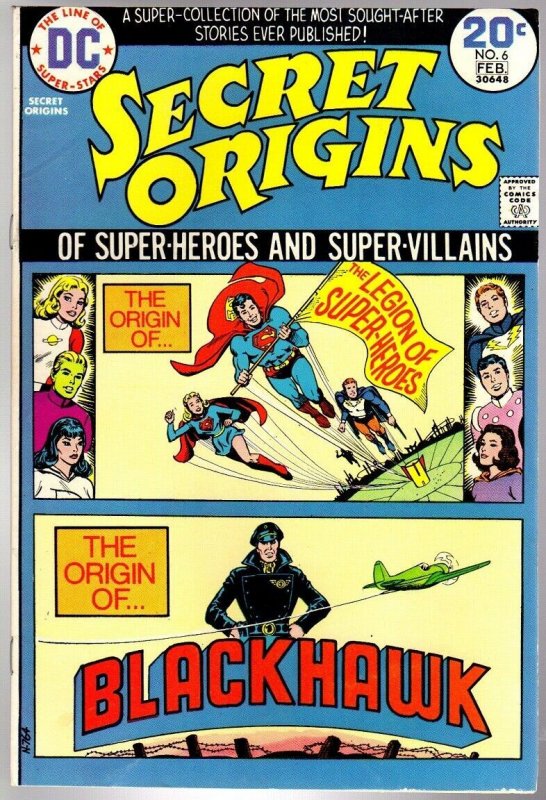 SECRET ORIGINS (1973) 6 VG-F  Feb. 1974