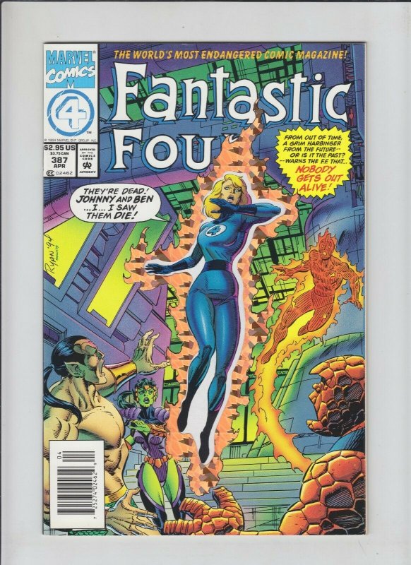 Fantastic Four (Vol. 1) #387 (Newsstand) VF; Marvel | Die-cut cover 