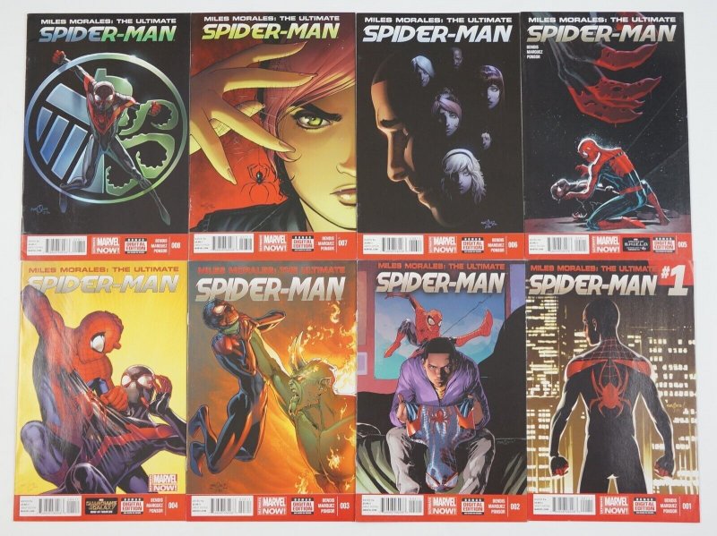 Miles Morales: the Ultimate Spider-Man #1-12 FN/VF/NM complete series Bendis set 