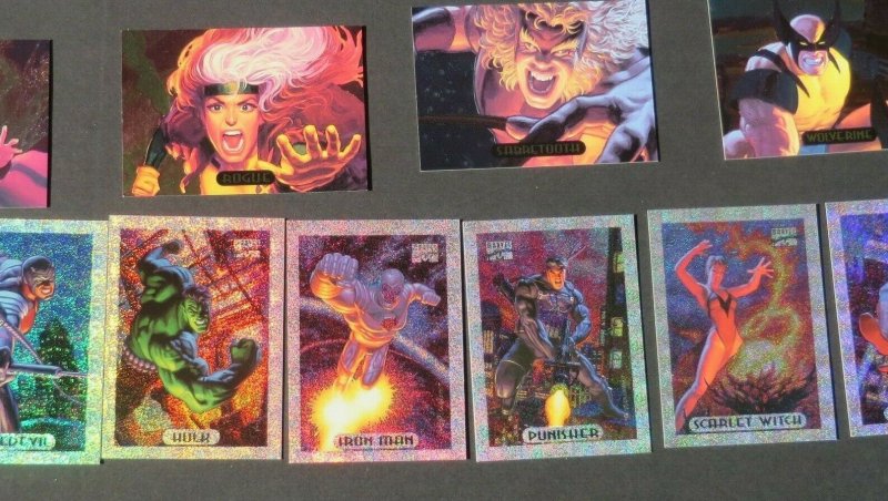 1994 Marvel Masterpieces 3/Sets Base/Foil/Powerblast Sabretooth Wolverine Rogue