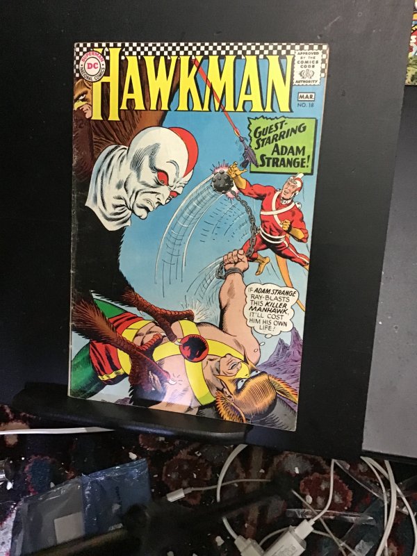 Hawkman #18 (1967) Adam Strange X over key! Mid high grade! FN/VF Wow!