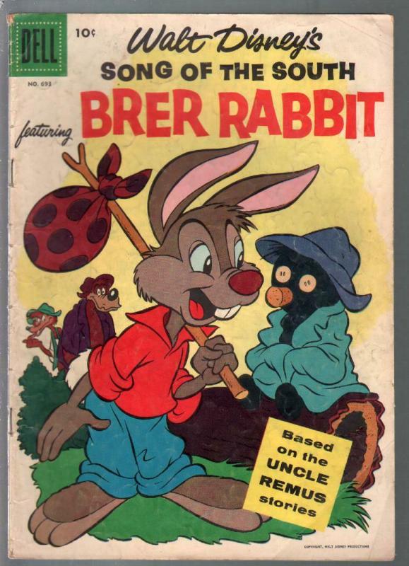 Song Of The South Featuring Brer Rabbit-Four Color Comics #693 1955-VG