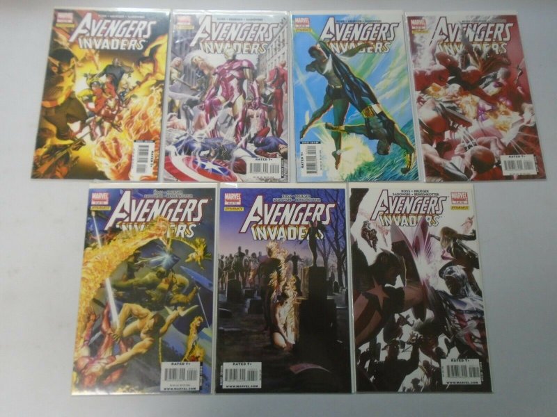 Avengers Invaders set #1-12 + Sketch book 8.5 VF+ (2008)