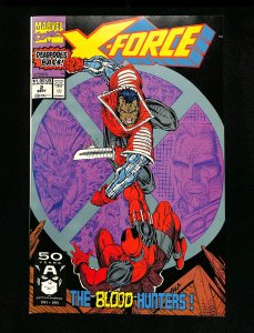 X-Force #2 2nd Appearance of Deadpool! 1991!  Rob Liefeld Art!