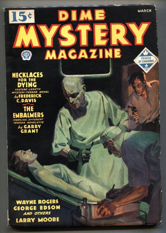 Dime Mystery 3/1936-Popular-High Grade pulp mag- bondage, torture cover-canadian