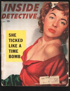 Inside Detective 5/1952-Photo cover-Perfect Crimes-Tiger Woman-Mental Hospita...