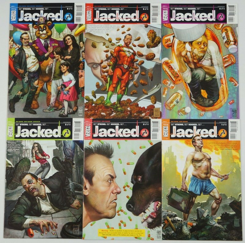 Jacked #1-6 VF/NM complete series - neurotic familiy man addicted to smart pill