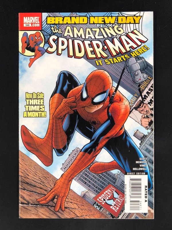 The Amazing Spider-Man #546 (2008) VF 1st App Mr. Negative Jackpot