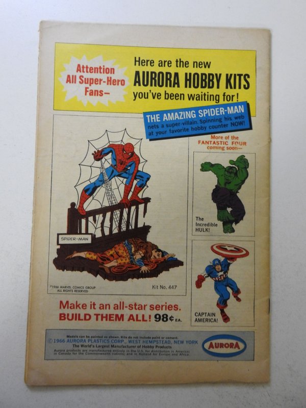 Fantastic Four #58 (1967) PR Cond pieces missing from 3 ad pages story complete