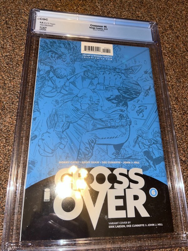 Crossover 6 (Image, 2021), Erik Larsen Foil 1:100 Variant Cover, CGC Graded 9.8