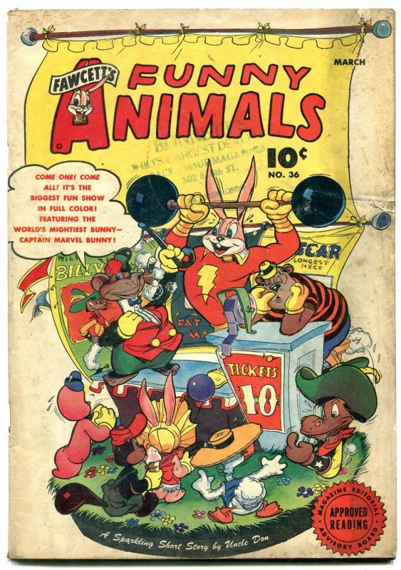 Fawcett's Funny Animals #36 1946-Hoppy The Marvel Bunny-Golden Age G