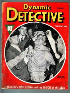 DYNAMIC DETECTIVE-1938 FEB-PULP TRUE CRIME-KING COBRA & LEGION OF THE DEAD FR/G