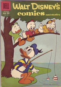 Comics and Stories, Walt Disney's #228 1959 FN/VF Barks Donald Fishing C...