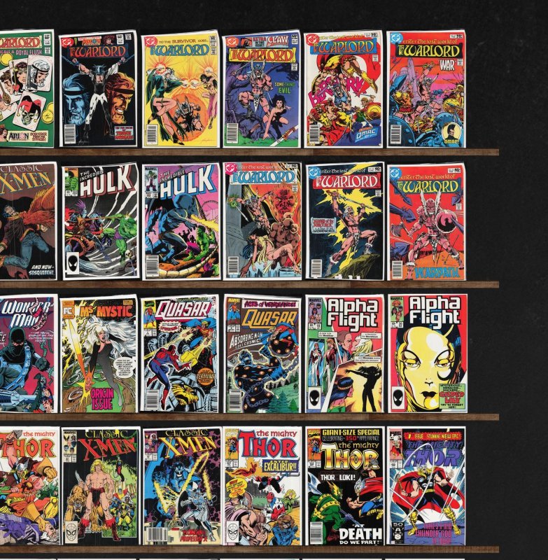 Huge Lot 140+ Comics with Iron Man, Warlord, Alpha Flight, Thor & More!