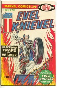 Evel Knievel 1974-Marvel-1st issue-Ideal Toys promo comic-motorcycle cover-VF-