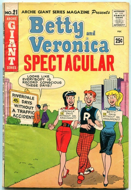 Betty and Veronica Spectacular- Archie Giant #21 1963-  VG-