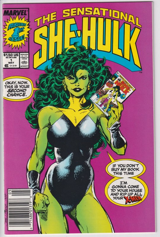 SENSATIONAL SHE-HULK #1 (May 1989) NM 9.4 white. I've had this since new!