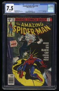 Amazing Spider-Man #194 CGC VF- 7.5 White Pages 1st Black Cat!
