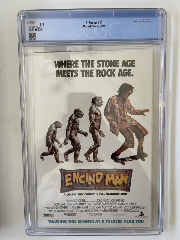 X-Force #11 CGC 9.2 NM 1st Full Appearance Real Domino, Deadpool, (1992)