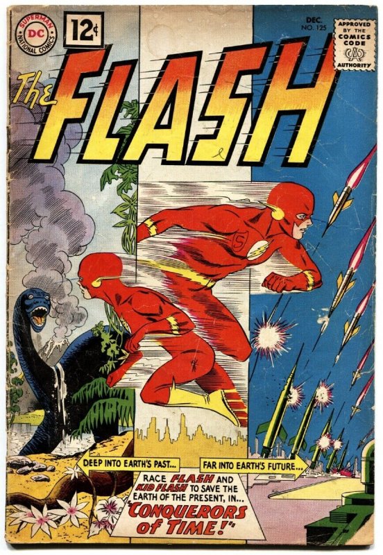 Flash #125 1961-Dc Comics-Dinosaur Cover | Comic Books - Silver Age, DC ...