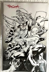 ?~MARVEL/FANEXPO~SPIDER-MAN #1~?SEGOVIA B&W VIRGIN VARIANT?SIGNED w/ COA?~?