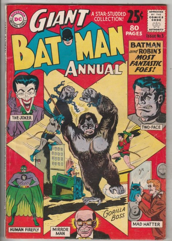 Batman Annual #3 (Jul-62) FN+ Mid-High-Grade Batman