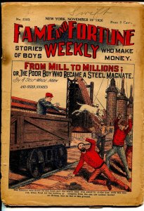 Fame & Fortune Weekly 11/19/1926-dime novel-From Mill to Millions-FR