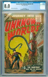 Journey Into Unknown Worlds #48 (1956) CGC 8.0! OWW Pages!