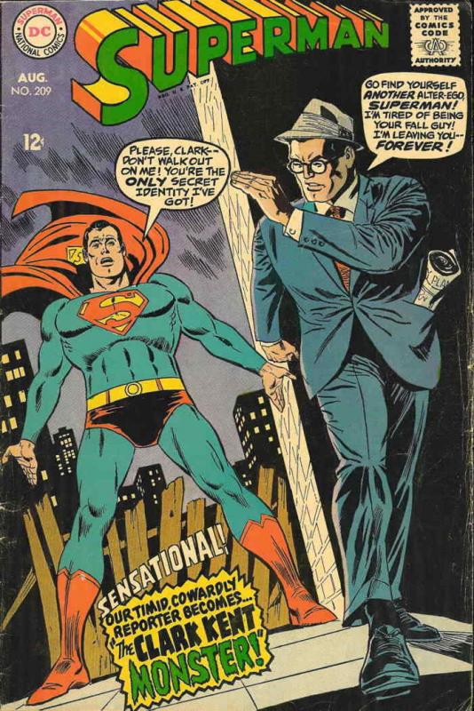 Superman (1st Series) #209 FN; corriente directa | ahorra en tus envíos-detalles dentro 
