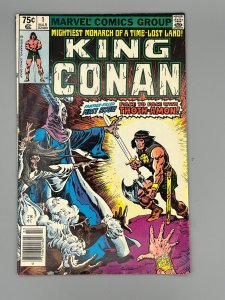 KING CONAN # 1 MARVEL COMICS March 1980 NEWSSTAND VARIANT - FN- 5.5