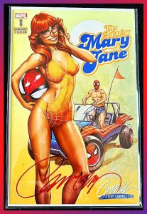 Amazing Mary Jane #1 Key Scott Campbell Variant Signed COA Swimsuit Spider-Buggy