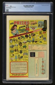 Incredible Hulk #180 CGC NM- 9.2 1st Cameo Appearance Wolverine!