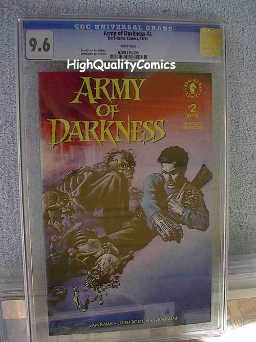 ARMY of DARKNESS #2, CGC 9.6 NM+, 1992, Evil Dead, Bruce Campbell, John Bolton,