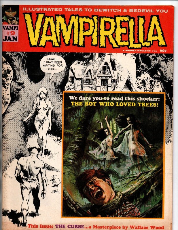 Vampirella #9 - Wally Wood - vampire - Horror Magazine - Warren - 1972 - FN 