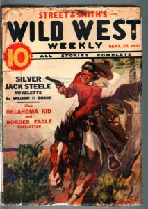 WILD WEST WEEKLY-9/25/1937-PULP-SILVER JACK STEELE-OKLAHOMA KID FR/G