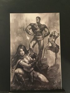 Red Sonja: The Superpowers #1 Lucio Parrillo Black and White Virgin 1:8 Ratio