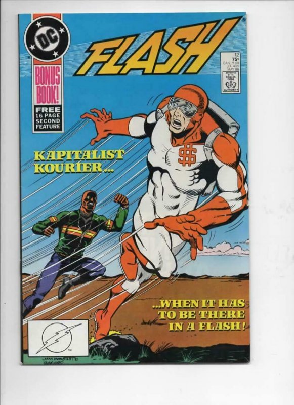 FLASH #12, VF/NM, Mike Baron, Kapitalist, 1987 1988, more DC in store