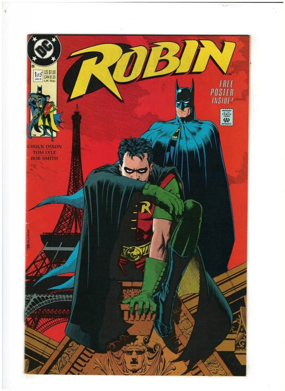 Robin #1 VF 8.0 DC Comics 1990 w/o Poster 1st Print Batman app.