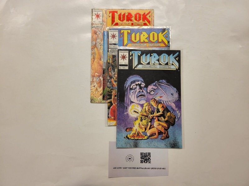 3 Turok Dinosaur Hunter Valiant Comic Books #1 2 4 44 TJ7