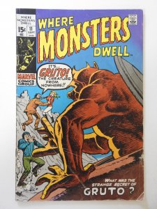 Where Monsters Dwell #11 (1971) GD/VG Condition